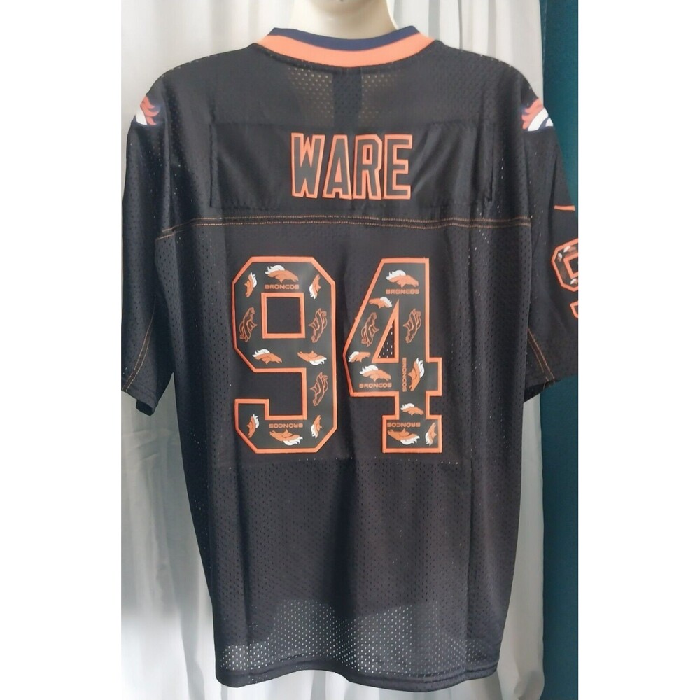 Nike Denver Broncos Limited DeMarcus Ware Jersey #94 Mens 44 Blackout NFL